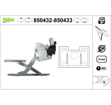 Zvedací zařízení oken VALEO 850432