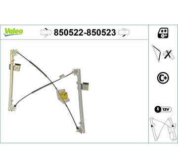Zvedací zařízení oken VALEO 850522