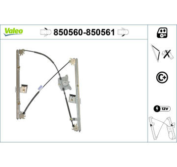 Zvedací zařízení oken VALEO 850560