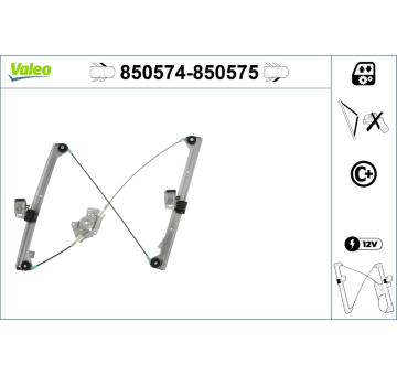 Zvedací zařízení oken VALEO 850574