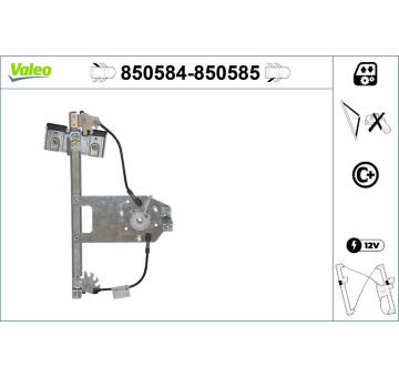 Zvedací zařízení oken VALEO 850584