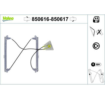 Zvedací zařízení oken VALEO 850616