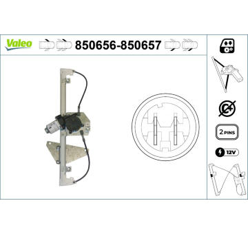 Zvedací zařízení oken VALEO 850656