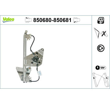 Zvedací zařízení oken VALEO 850680