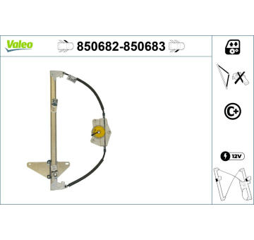 Zvedací zařízení oken VALEO 850682