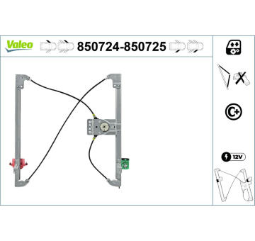 Zvedací zařízení oken VALEO 850724