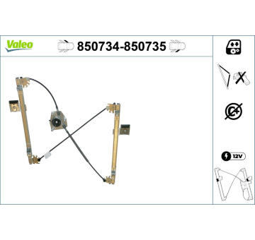 Zvedací zařízení oken VALEO 850734