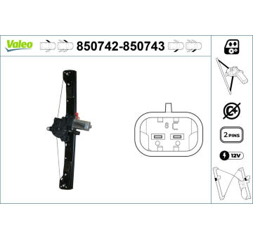 Zvedací zařízení oken VALEO 850742
