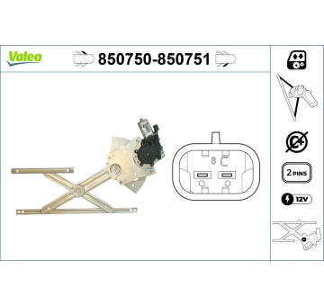 Zvedací zařízení oken VALEO 850750