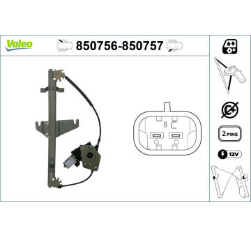 Zvedací zařízení oken VALEO 850756