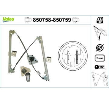 Zvedací zařízení oken VALEO 850758