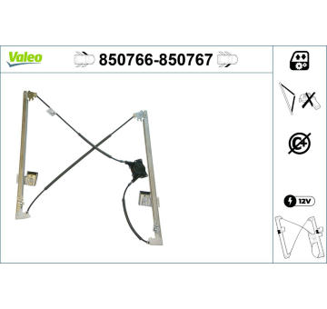 Zvedací zařízení oken VALEO 850766