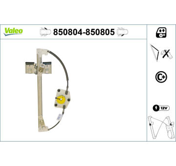 Zvedací zařízení oken VALEO 850804