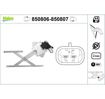 Zvedací zařízení oken VALEO 850806