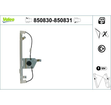 Zvedací zařízení oken VALEO 850830