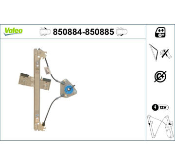 Zvedací zařízení oken VALEO 850884