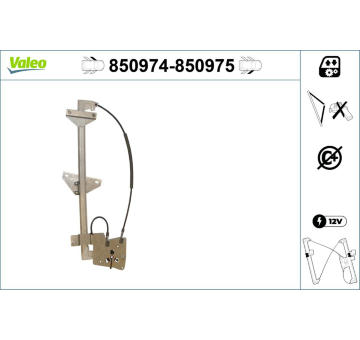 Zvedací zařízení oken VALEO 850974