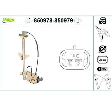 Zvedací zařízení oken VALEO 850978