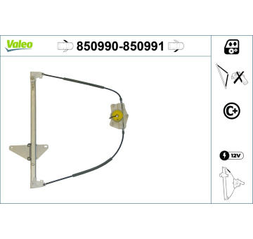 Zvedací zařízení oken VALEO 850990