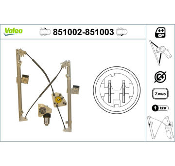 Zvedací zařízení oken VALEO 851002