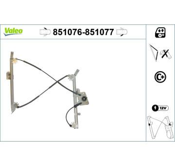Zvedací zařízení oken VALEO 851076