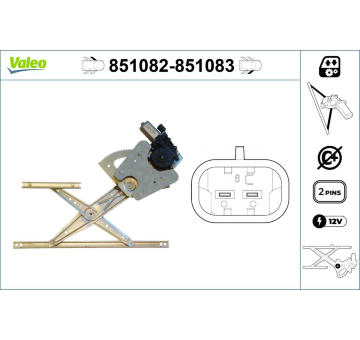 Zvedací zařízení oken VALEO 851082