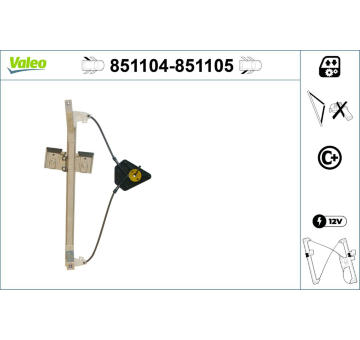 Zvedací zařízení oken VALEO 851104