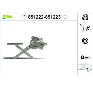 Zvedací zařízení oken VALEO 851222