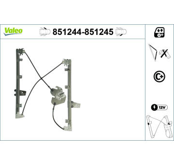Zvedací zařízení oken VALEO 851244