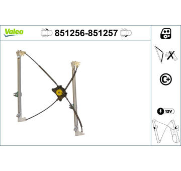 Zvedací zařízení oken VALEO 851256