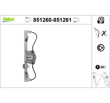 Zvedací zařízení oken VALEO 851260