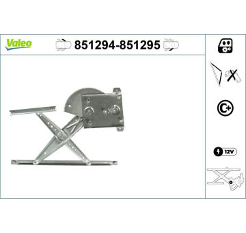 Mechanizmus zdvíhania okna VALEO 851294