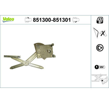 Zvedací zařízení oken VALEO 851300