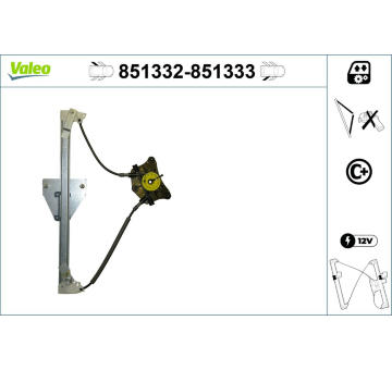 Zvedací zařízení oken VALEO 851332