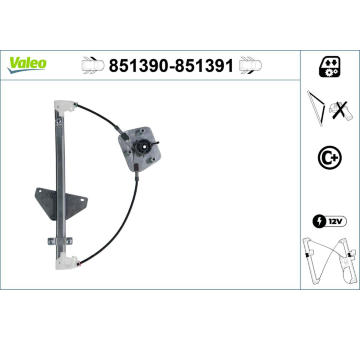 Zvedací zařízení oken VALEO 851390
