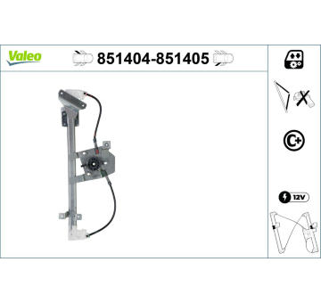 Zvedací zařízení oken VALEO 851404