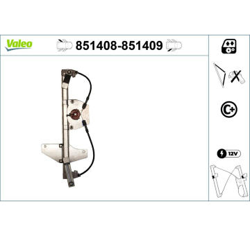Zvedací zařízení oken VALEO 851408