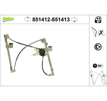 Zvedací zařízení oken VALEO 851412