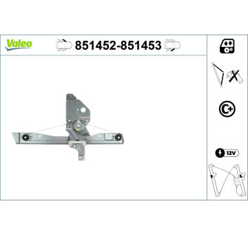 Zvedací zařízení oken VALEO 851452