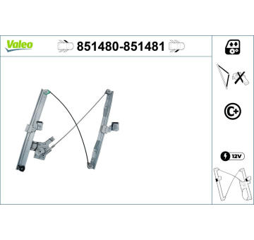 Zvedací zařízení oken VALEO 851480