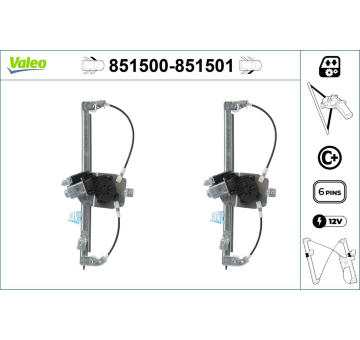 Zvedací zařízení oken VALEO 851500