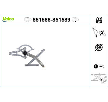 Zvedací zařízení oken VALEO 851588