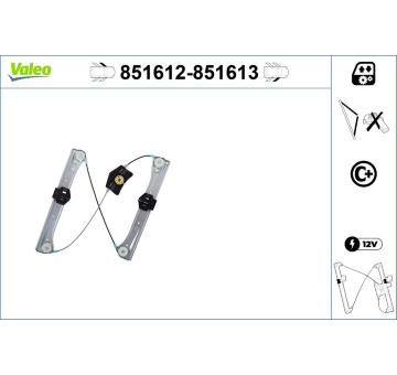 Zvedací zařízení oken VALEO 851612