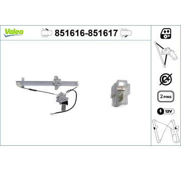Zvedací zařízení oken VALEO 851616