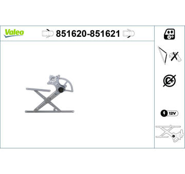 Zvedací zařízení oken VALEO 851620