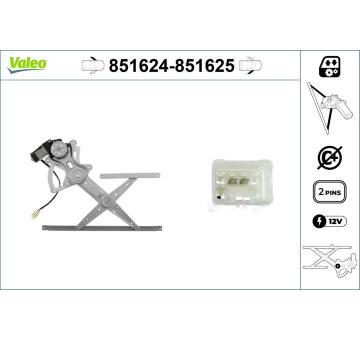 Zvedací zařízení oken VALEO 851624