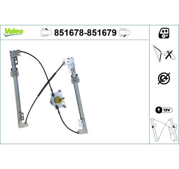 Zvedací zařízení oken VALEO 851678