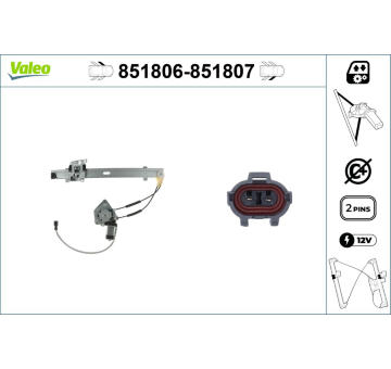 Zvedací zařízení oken VALEO 851806