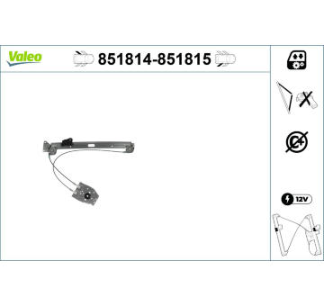 Zvedací zařízení oken VALEO 851814
