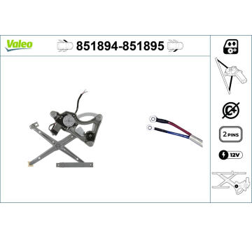 Zvedací zařízení oken VALEO 851894